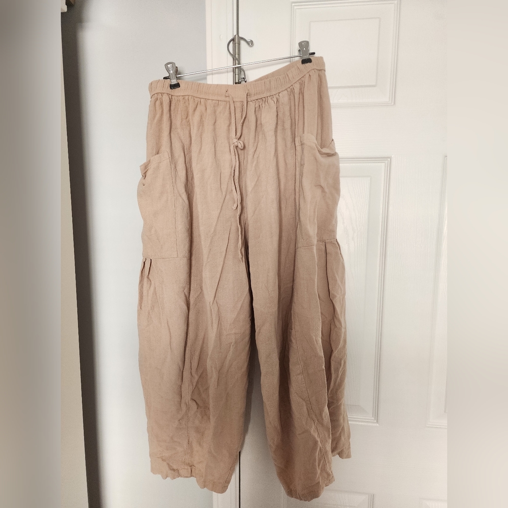 Linen cargo pants